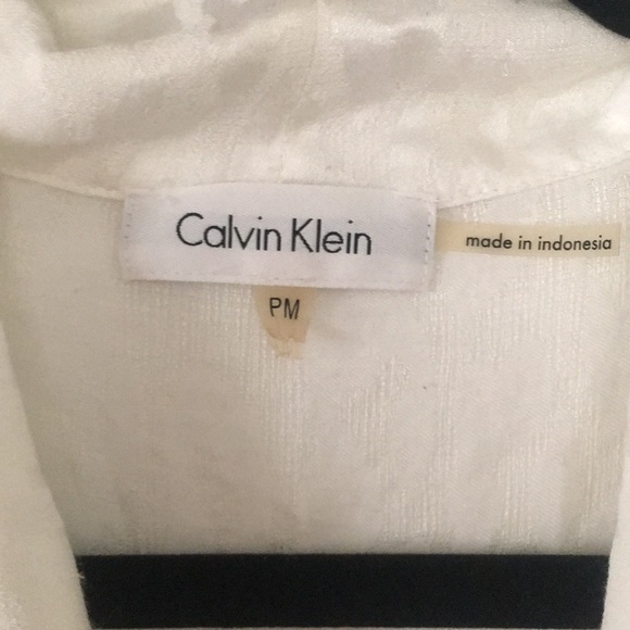 {Calvin Klein} leopard print white top - Picture 3 of 7